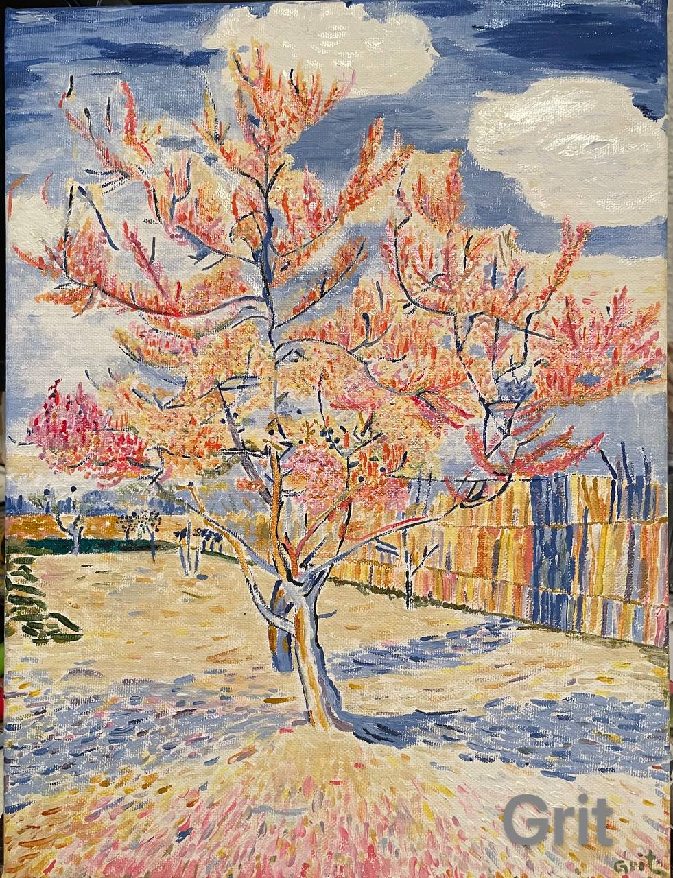 Pfirsichbaum-Van Gogh